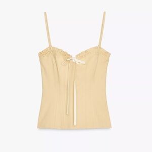 ZARA Bow Tie Bustier Top